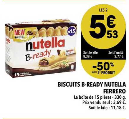 biscuits b-ready nutella ferrero
