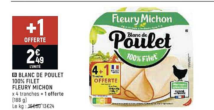 Blanc De Poulet 100% Filet Fleury Michon