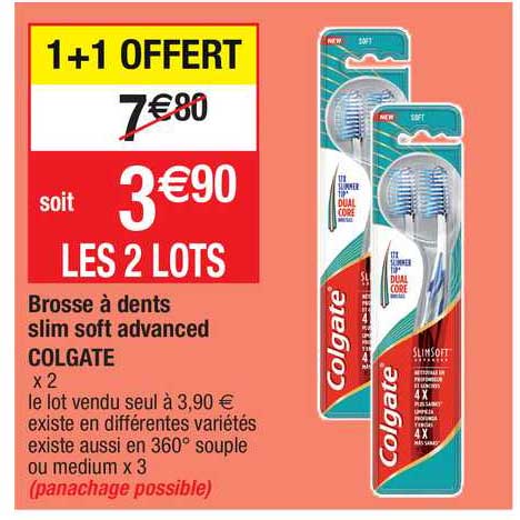 Brosse à Dents Slim Soft Advanced Colgate