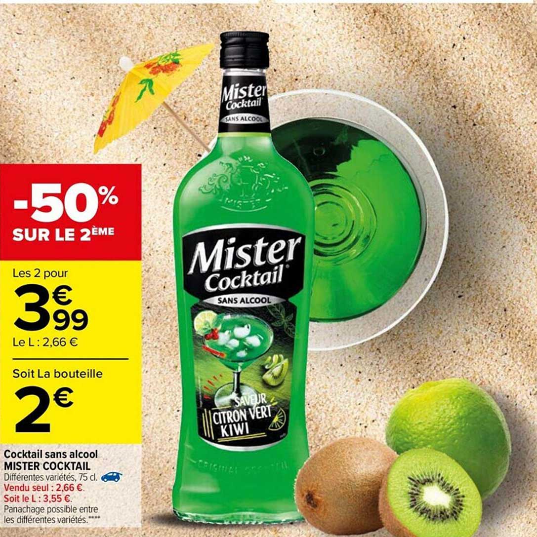Cocktail Sans Alcool Mister Cocktail -50% Sur Le 2ème