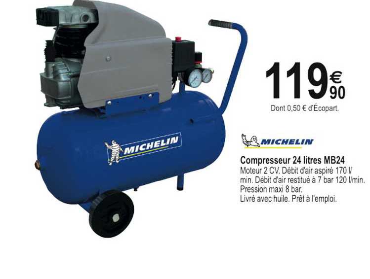 Compresseur 24 Litres Mb24 Michelin