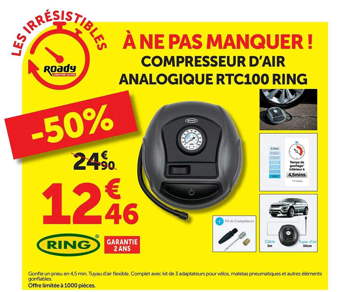 compresseur d'air analogique rtc100 ring