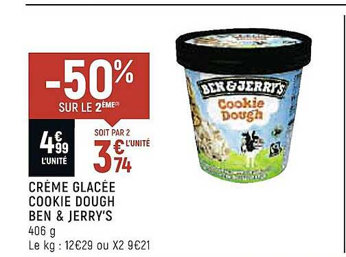 crème glacée cookie dough ben & jerry's