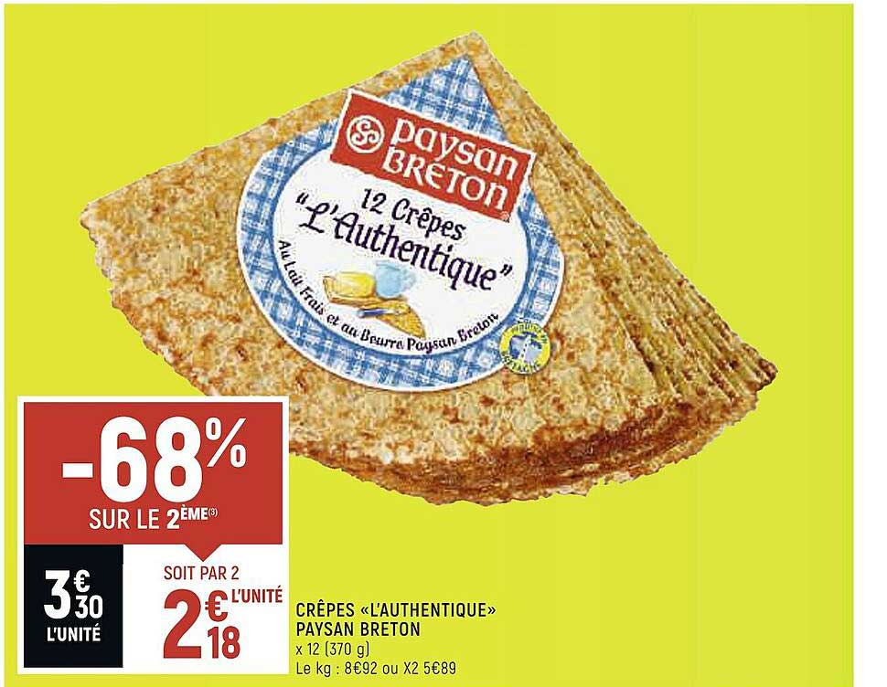 crêpes «l'authentique» paysan breton