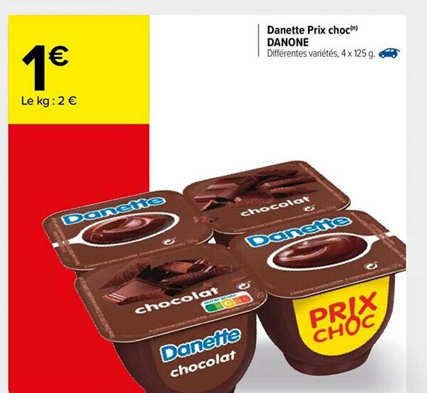 danette prix choc danone