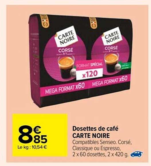 Dosettes De Café Carte Noire