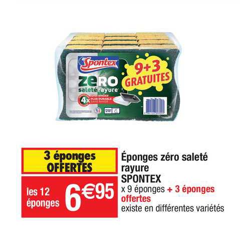 éponges Zéro Saleté Rayure Spontex
