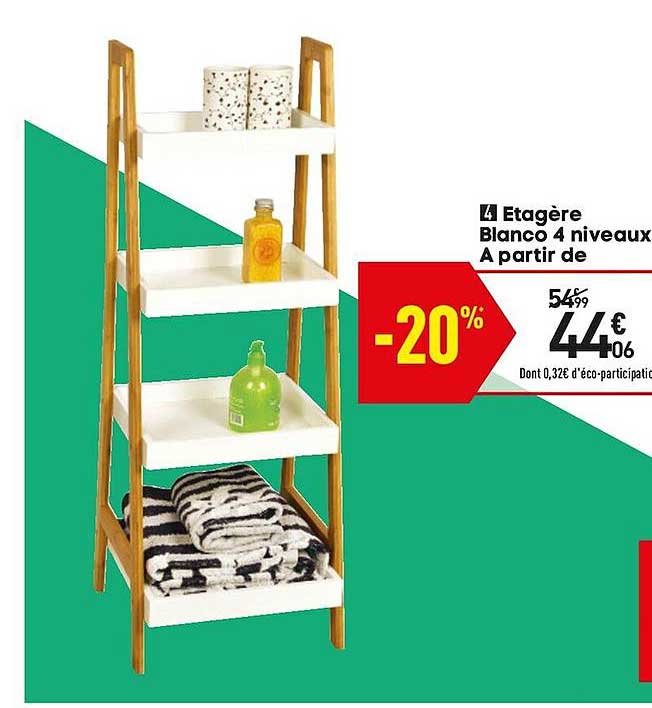 etagère blanco 4 niveau