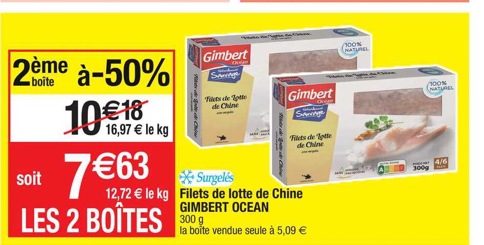 filets de lotte de chine gimbert ocean
