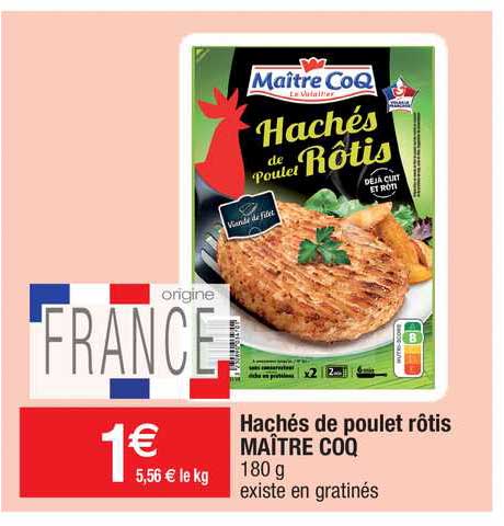 Hachés De Poulet Rôtis Maître Coq