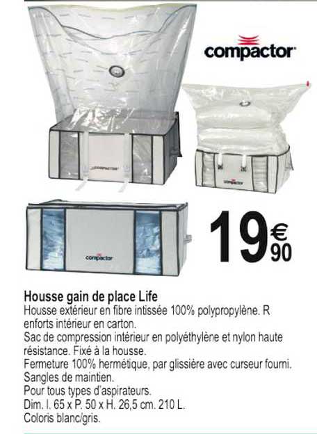 housse gain de place life compactor
