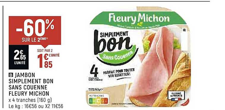 jambon simplement bon sans couenne fleury michon