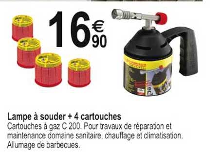 lampe à souder + 4 cartouches