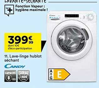 lave-linge hublot séchant candy