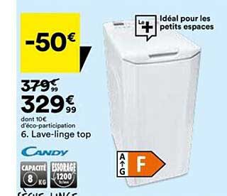 lave-linge top candy