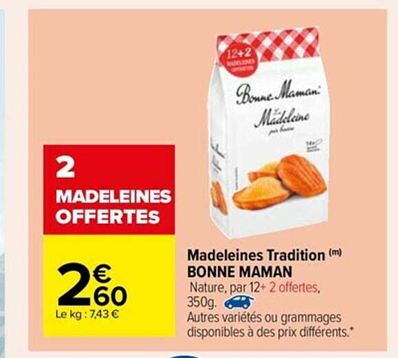 madeleines tradition bonne maman