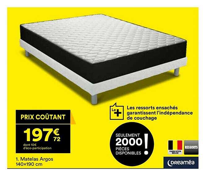 matelas argos 140x190 cm