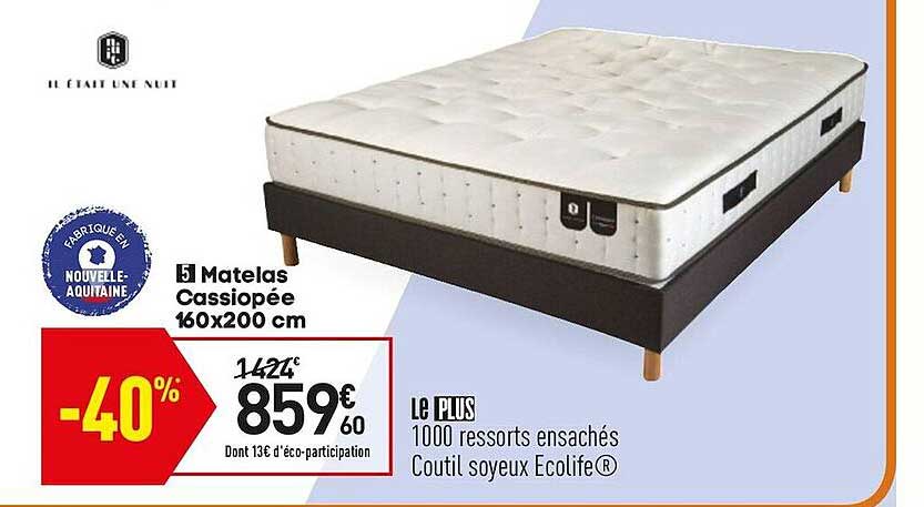 matelas cassiopée 160x200 cm