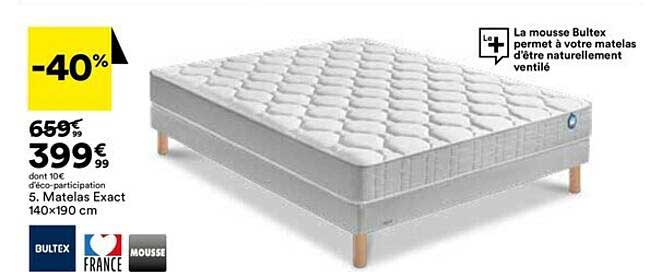 matelas exact 140x190 cm