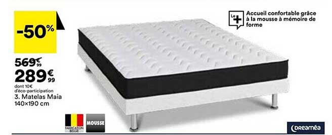 matelas maia 140x190 cm