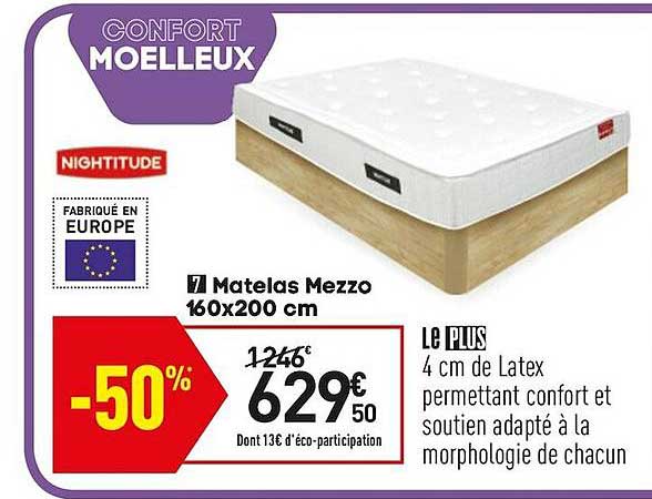 matelas mezzo 160x200 cm nightitude