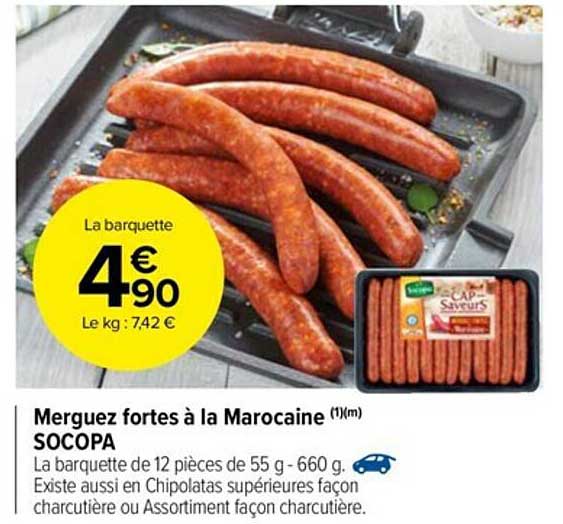 merguez fortes à la marocaine socopa