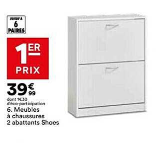 meubles à chaussures 2 abattants shoes