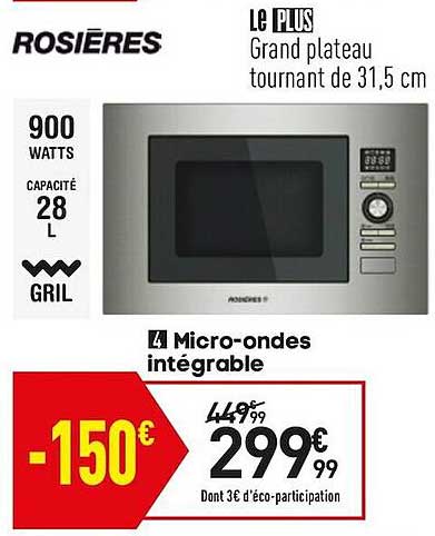 micro-ondes intégrable rosières