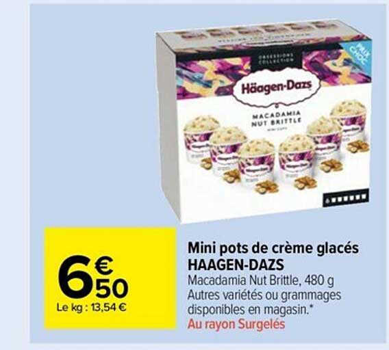 mini pots de crème glacés haagen-dazs