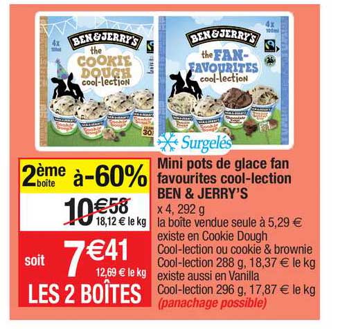 mini pots de glace fan favourites cool-lection ben & jerry's