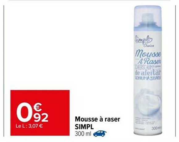 mousse à raser simpl