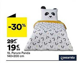 parure panda 140x200 cm dreaméa