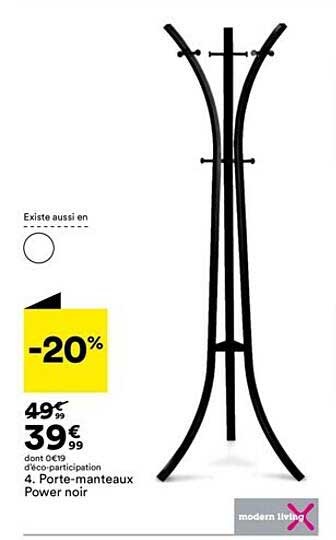 porte-manteaux power noir