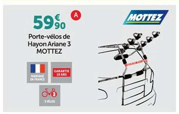 porte-vélos de hayon ariane 3 mottez