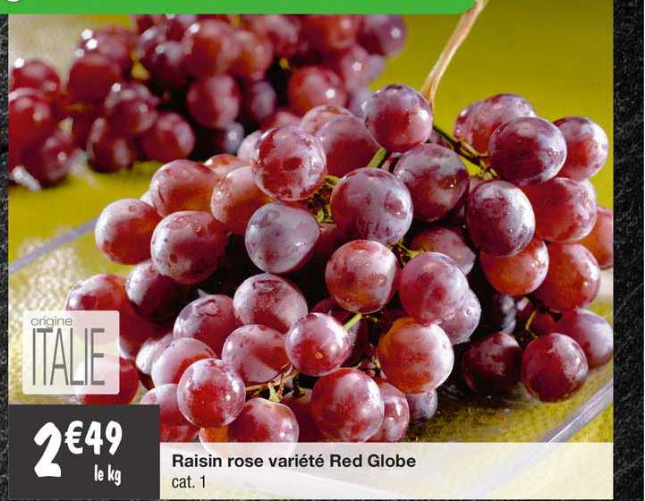 raisin rose variété red globe