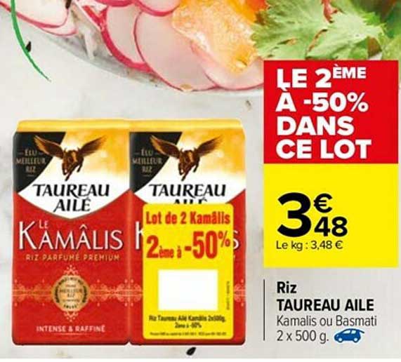 riz taureau aile le 2ème à -50% dans ce lot
