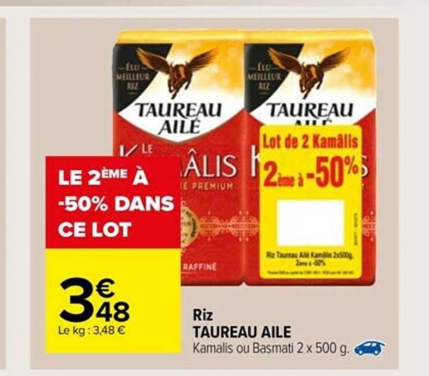 riz taureau aile le 2ème à -50% dans ce lot