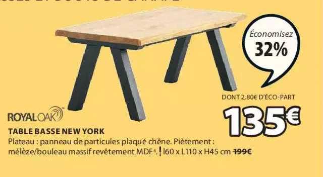 royaloak table basse new york