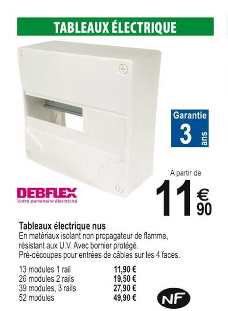 tableaux électrique nus debflex