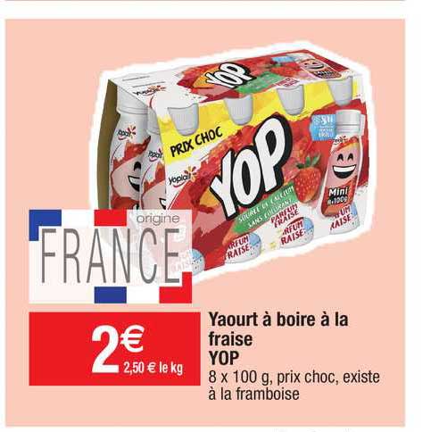 Yaourt à Boire à La Fraise Yop