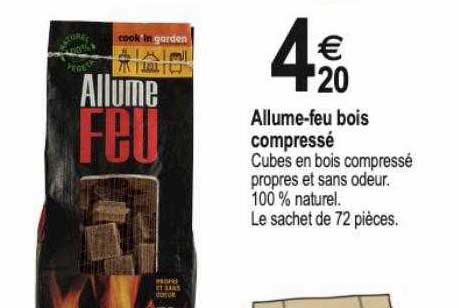 allume-feu bois compressé