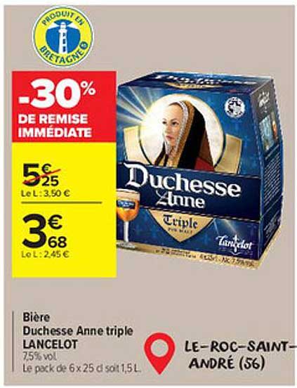Bière Duchesse Anne Triple Lancelot -30% De Remise Immédiate