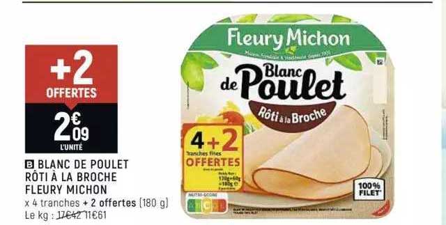 blanc de poulet rôti à la broche fleury michon