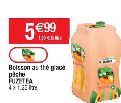 Boisson Au Thé Glacé Pêche Fuzetea