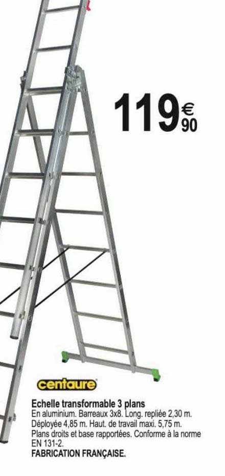 centaure échelle transformable 3 plans