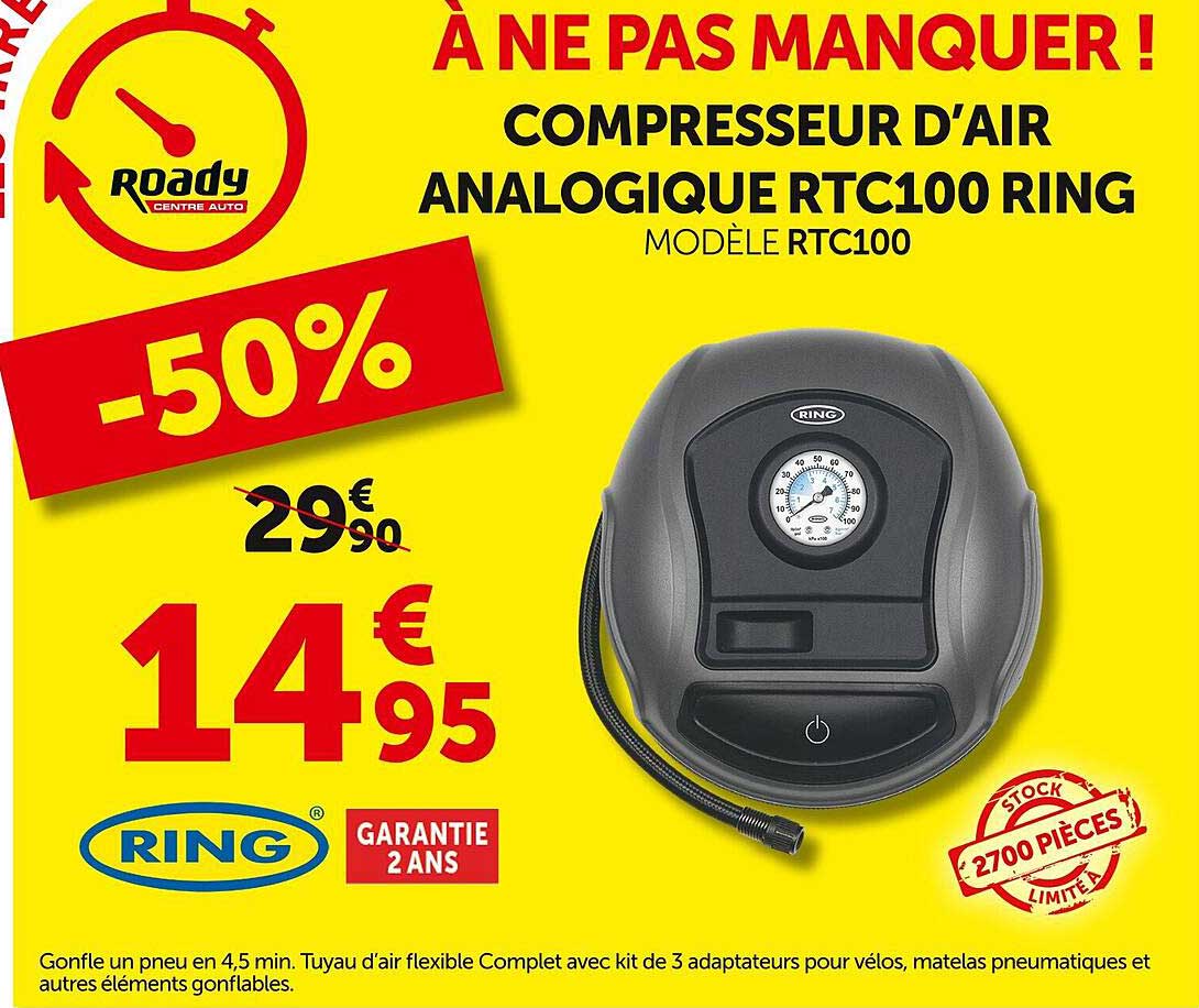 compresseur d'air analogique rtc100 ring