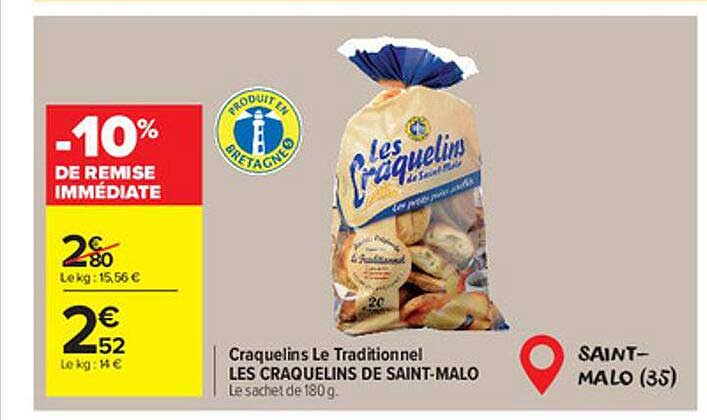 craquelins le traditionnel les craquelins de saint-malo -10% de remise immédiate