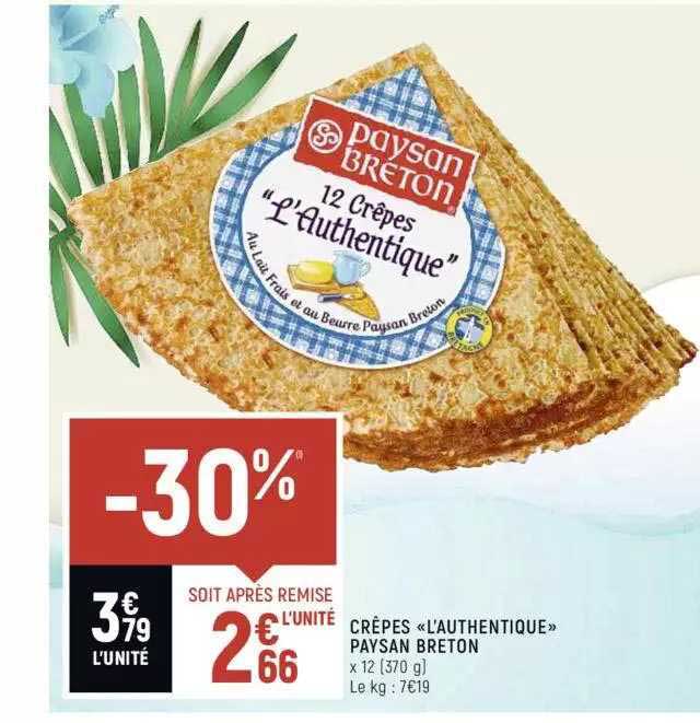 crêpes «l'authentique» paysan breton