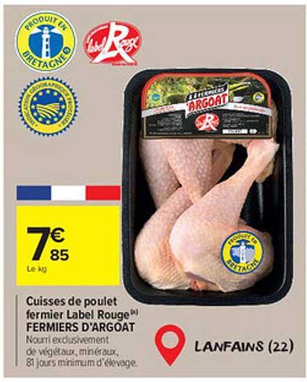 cuisses de poulet fermier label rouge fermiers d'argoat