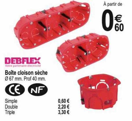 Debflex Bboîte Cloison Sèche